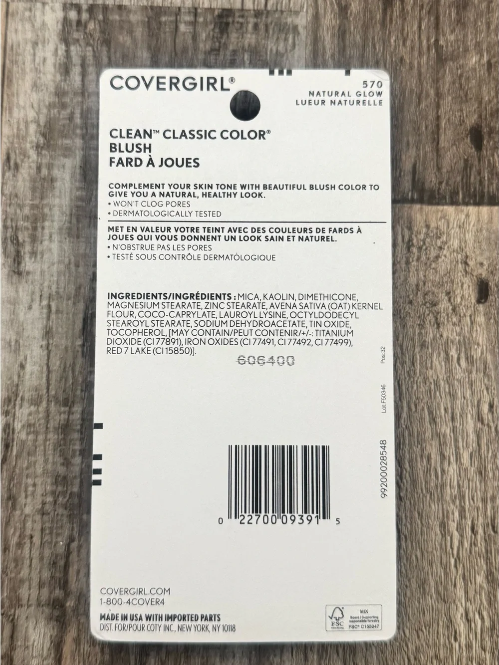 COVERGIRL Clean Classic Color Blush in Natural Glow (peachy pink)